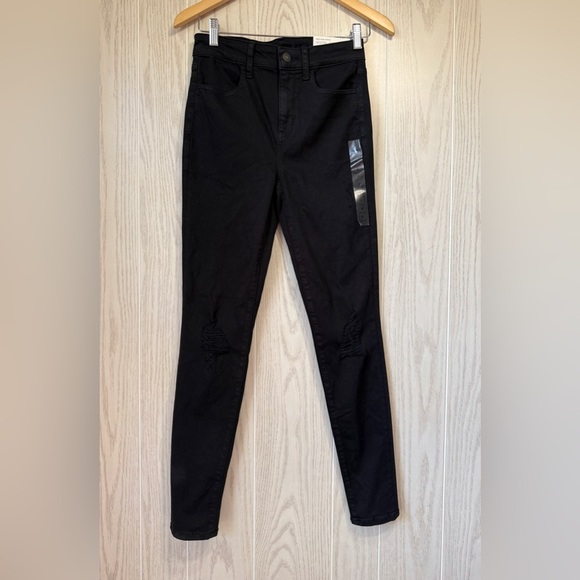 American Eagle Women’s Black Super Hi-Rise Jeggings - Size 4/27” W NWT - Picture 1 of 5